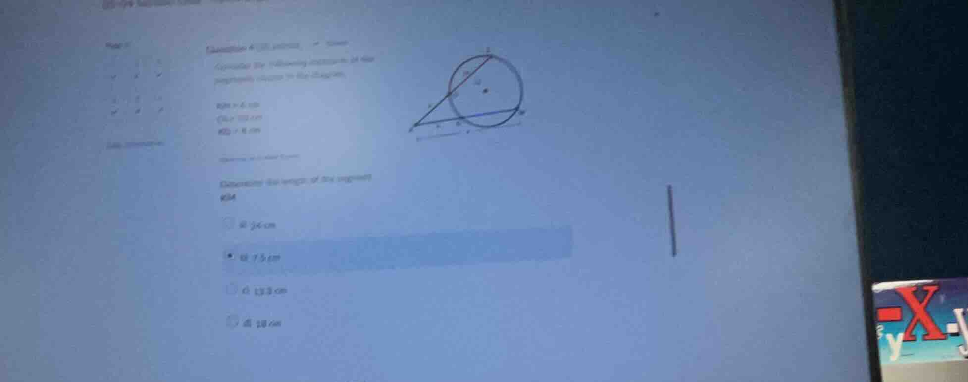 consider the following information of the segments related to the diagr…