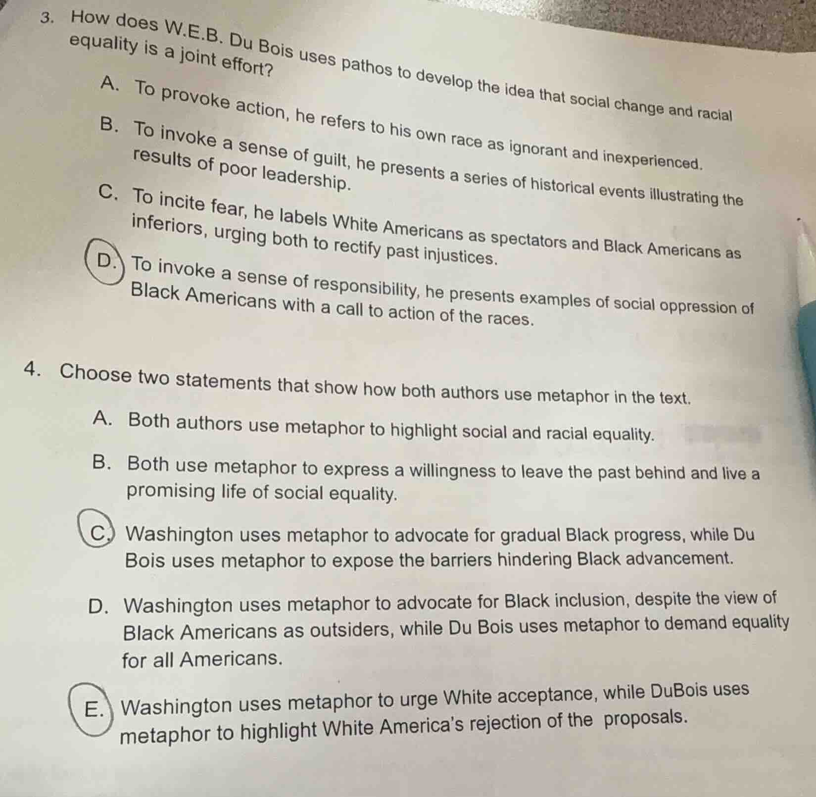 3. how does w.e.b. du bois uses pathos to develop the idea that social …