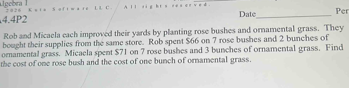 rob and micaela each improved their yards by planting rose bushes and o…