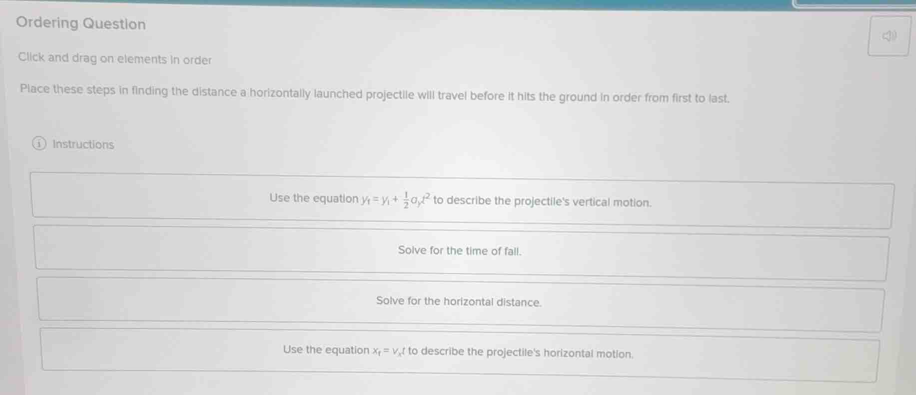 ordering question click and drag on elements in order place these steps…