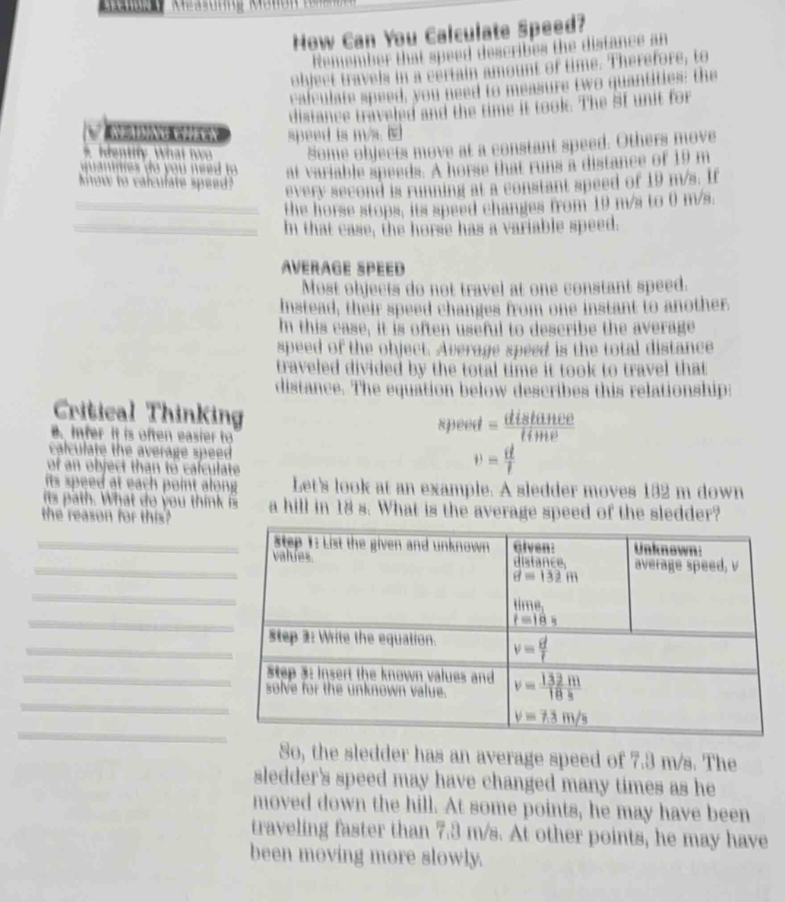 section 1 measuring motion (continued) reading check 5. identify what t…