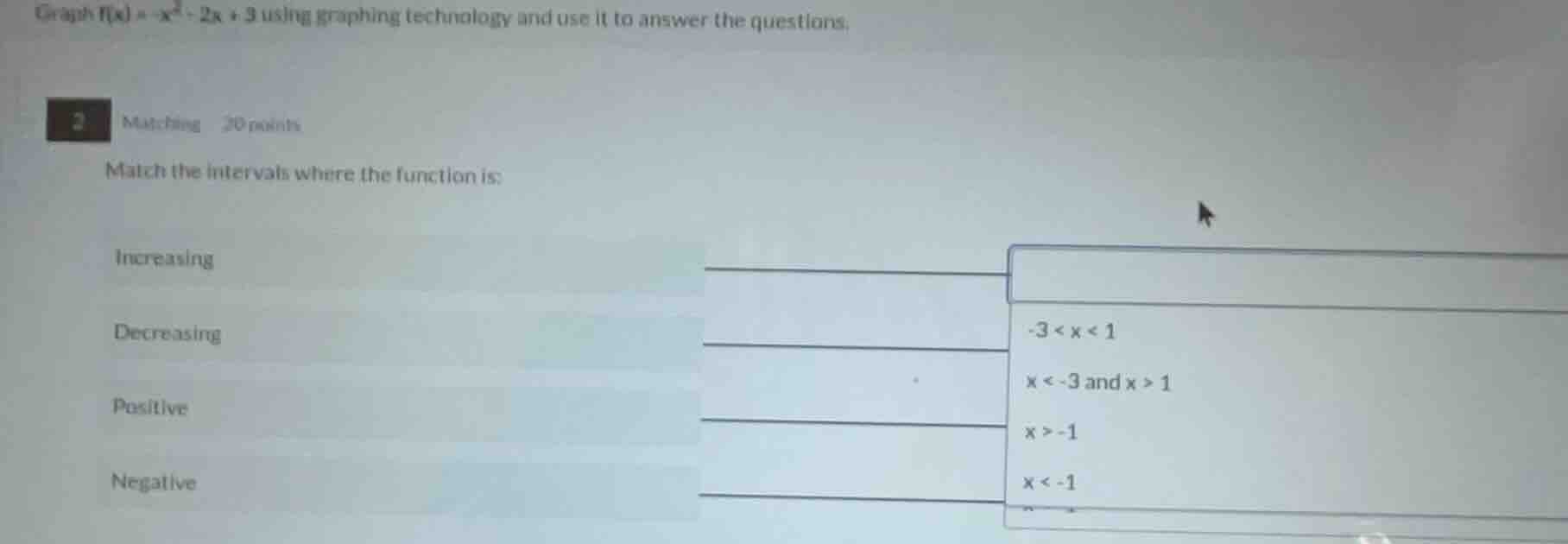 graph f(x) = -x² - 2x + 3 using graphing technology and use it to answe…