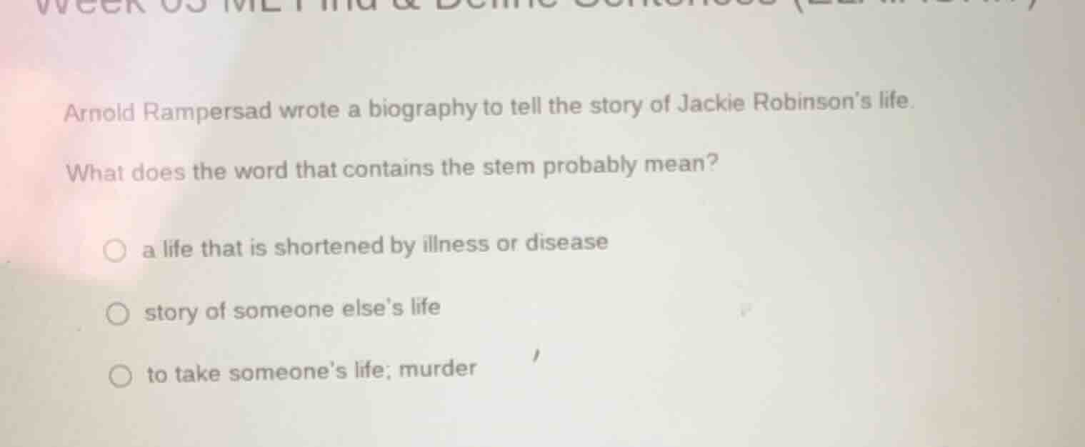 arnold rampersad wrote a biography to tell the story of jackie robinson…