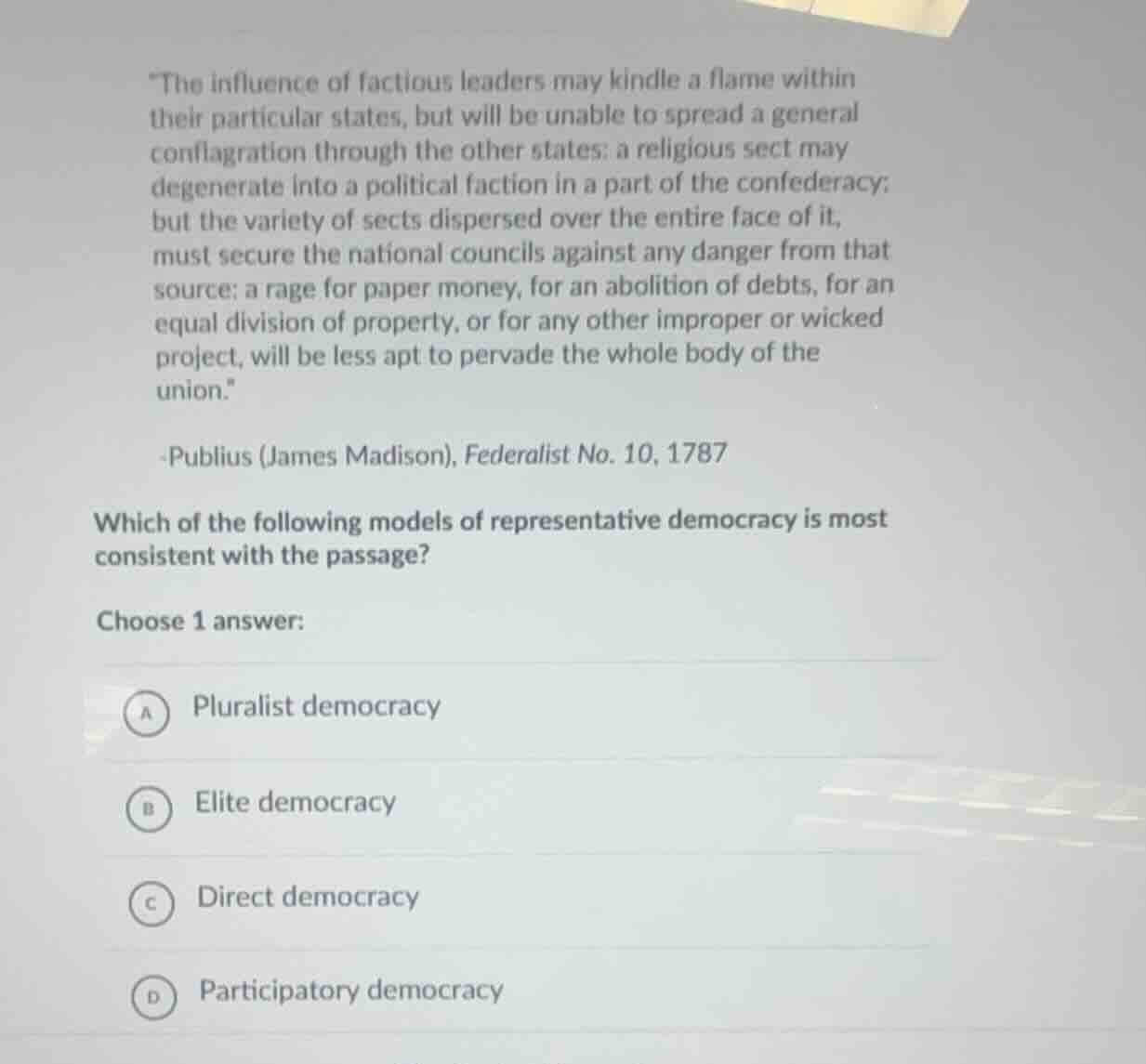the influence of factious leaders may kindle a flame within their parti…