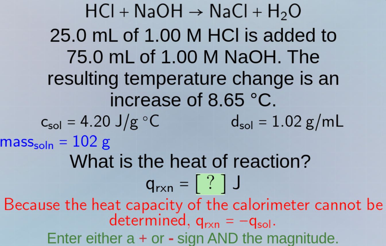 hcl + naoh → nacl + h₂o 25.0 ml of 1.00 m hcl is added to 75.0 ml of 1.…