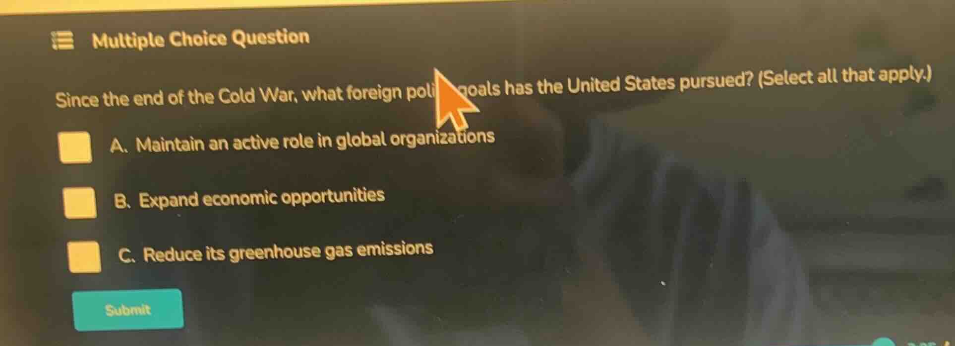 multiple choice question since the end of the cold war, what foreign po…