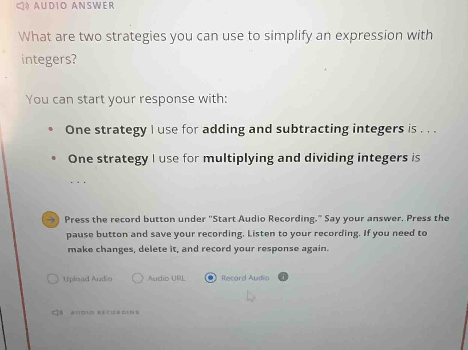 audio answer what are two strategies you can use to simplify an express…