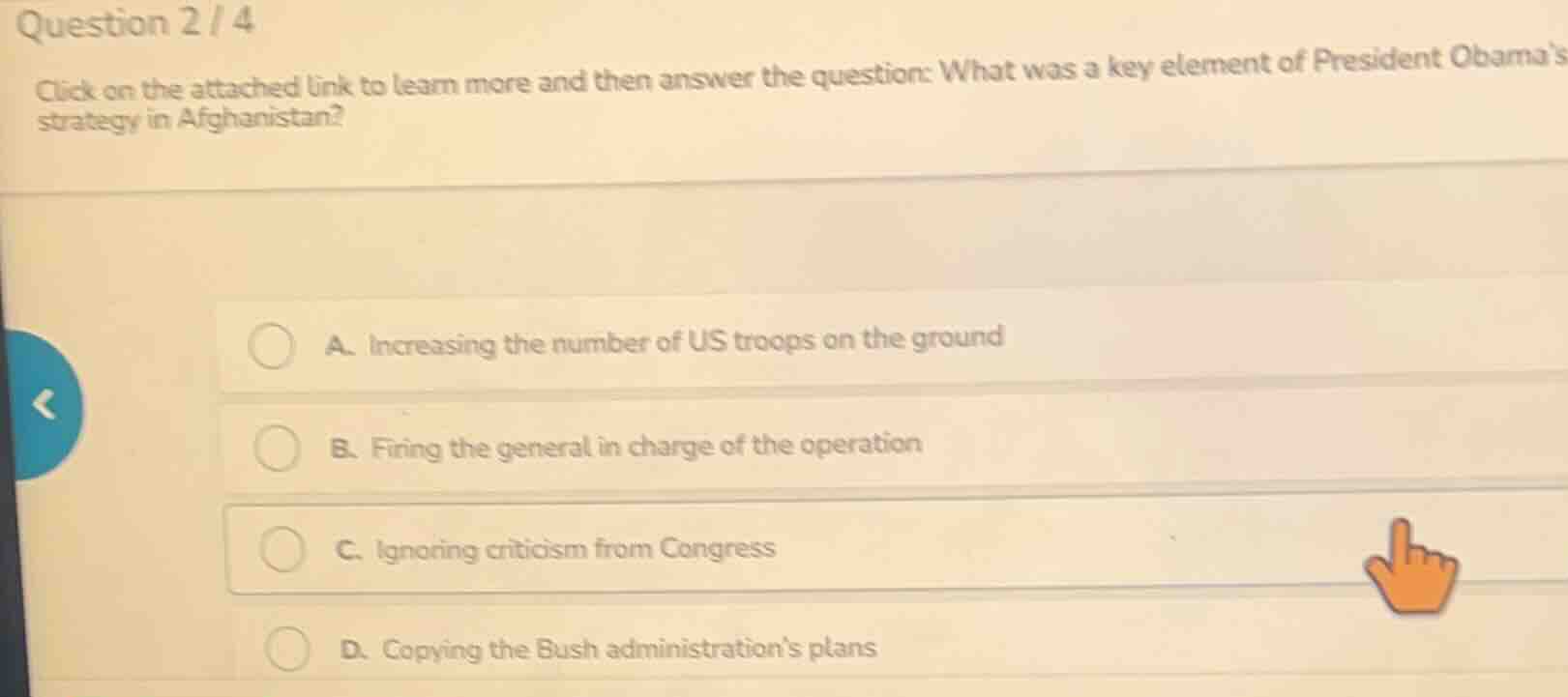 question 2 / 4 click on the attached link to learn more and then answer…