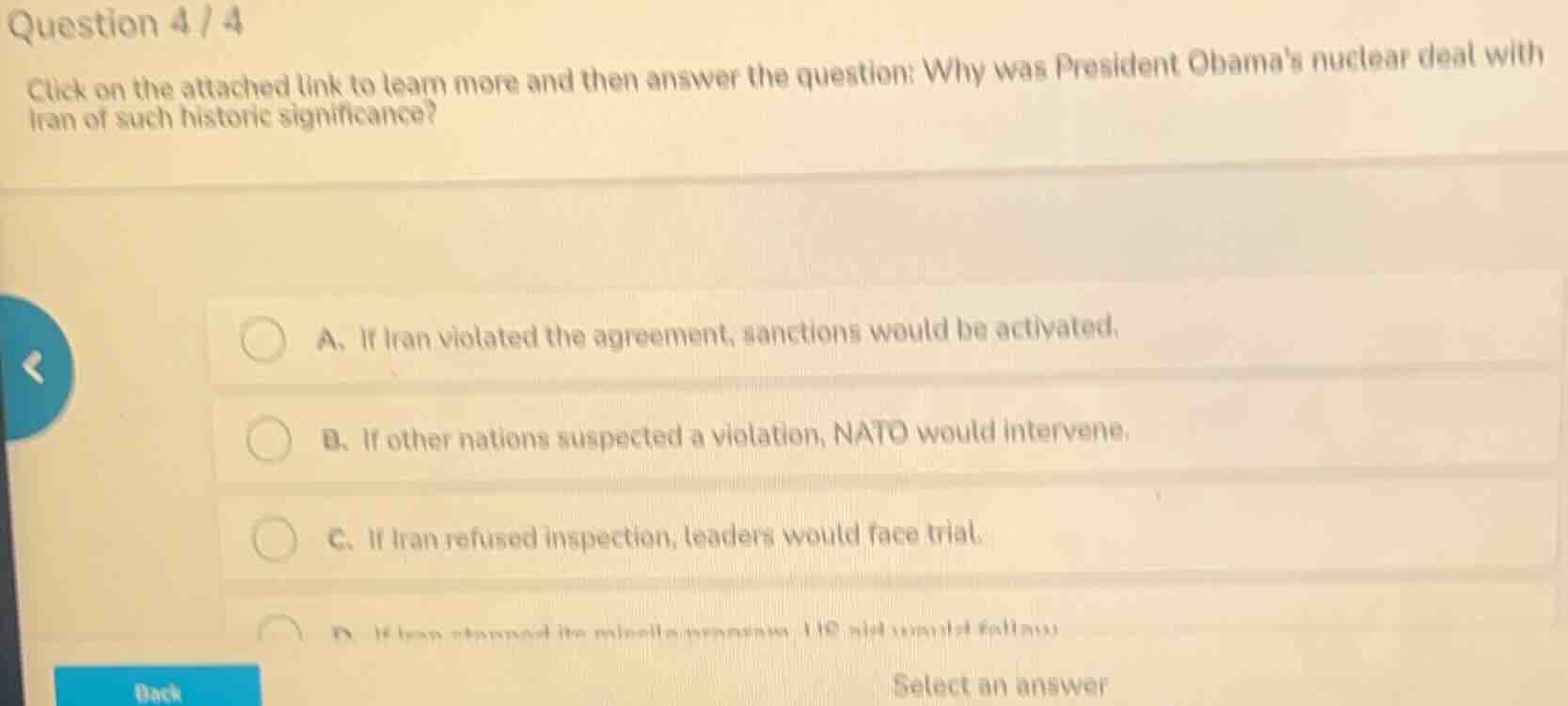 question 4 / 4 click on the attached link to learn more and then answer…