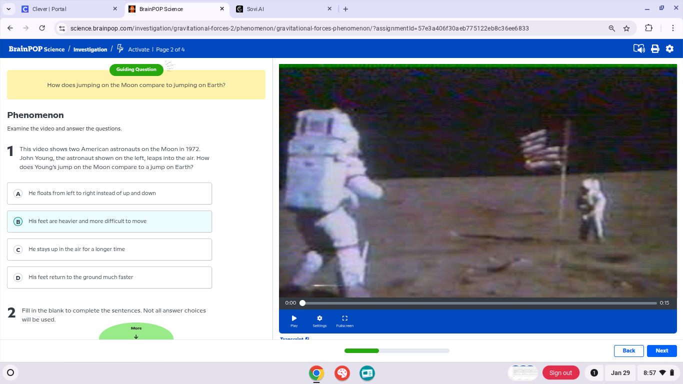guiding question how does jumping on the moon compare to jumping on ear…