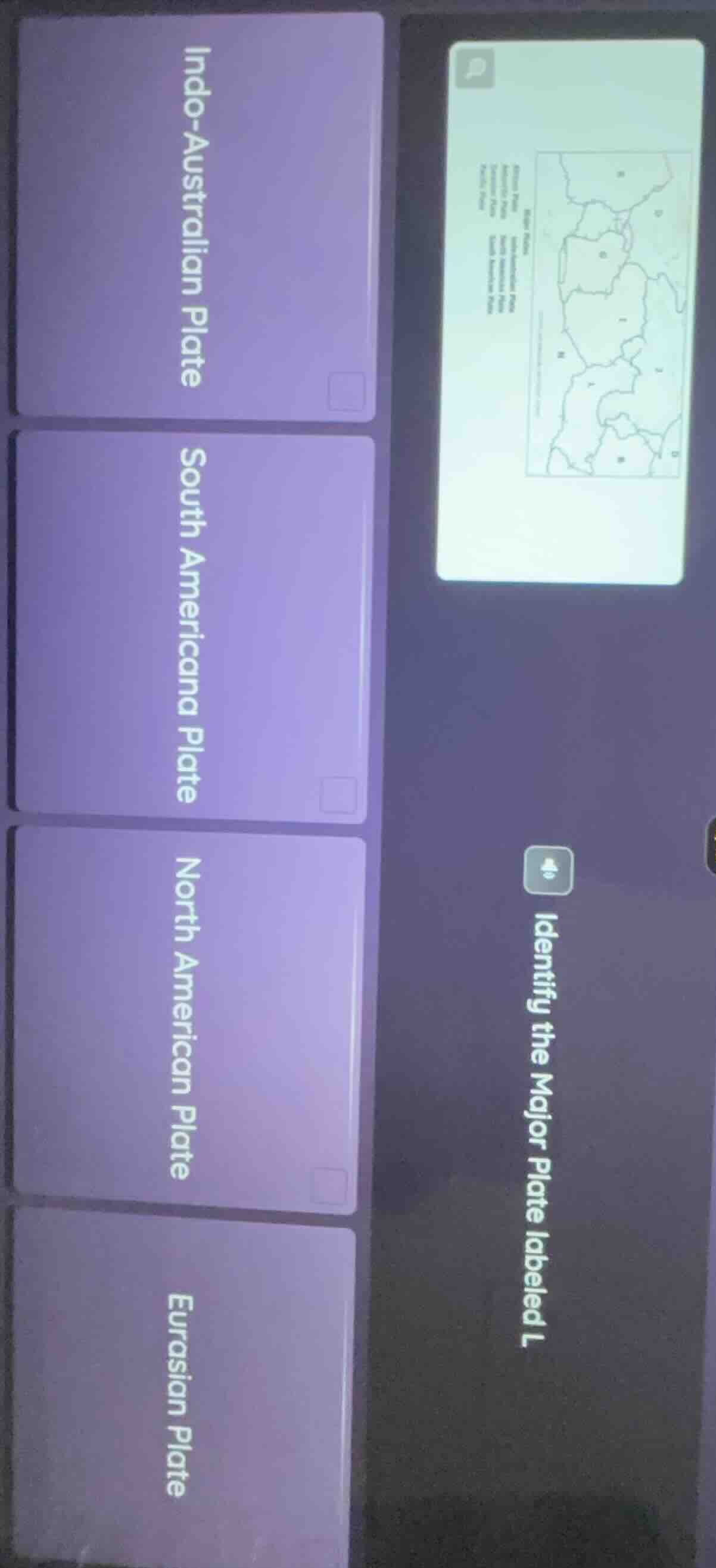 identify the major plate labeled l; indo - australian plate; south amer…