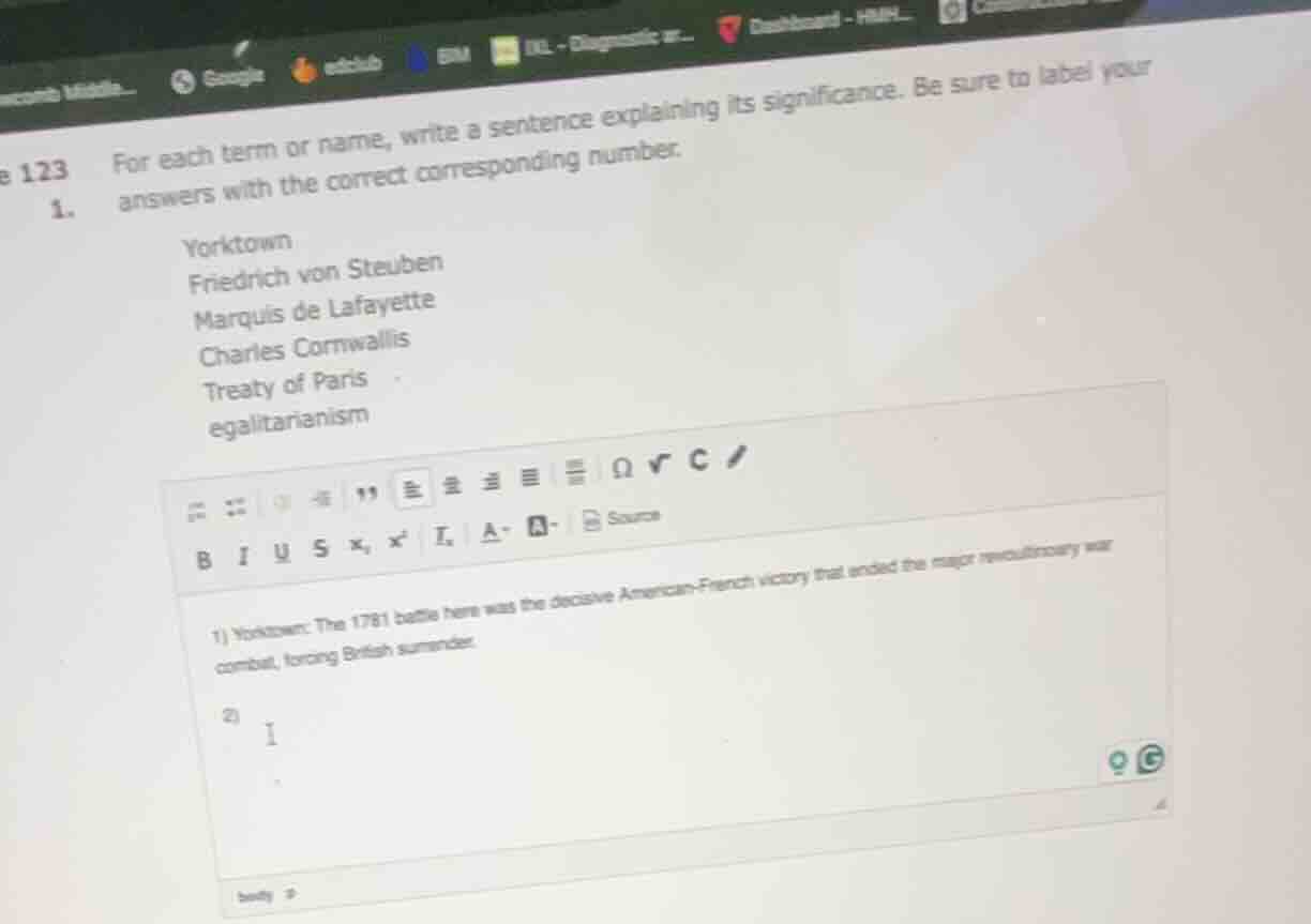 e 123 for each term or name, write a sentence explaining its significan…