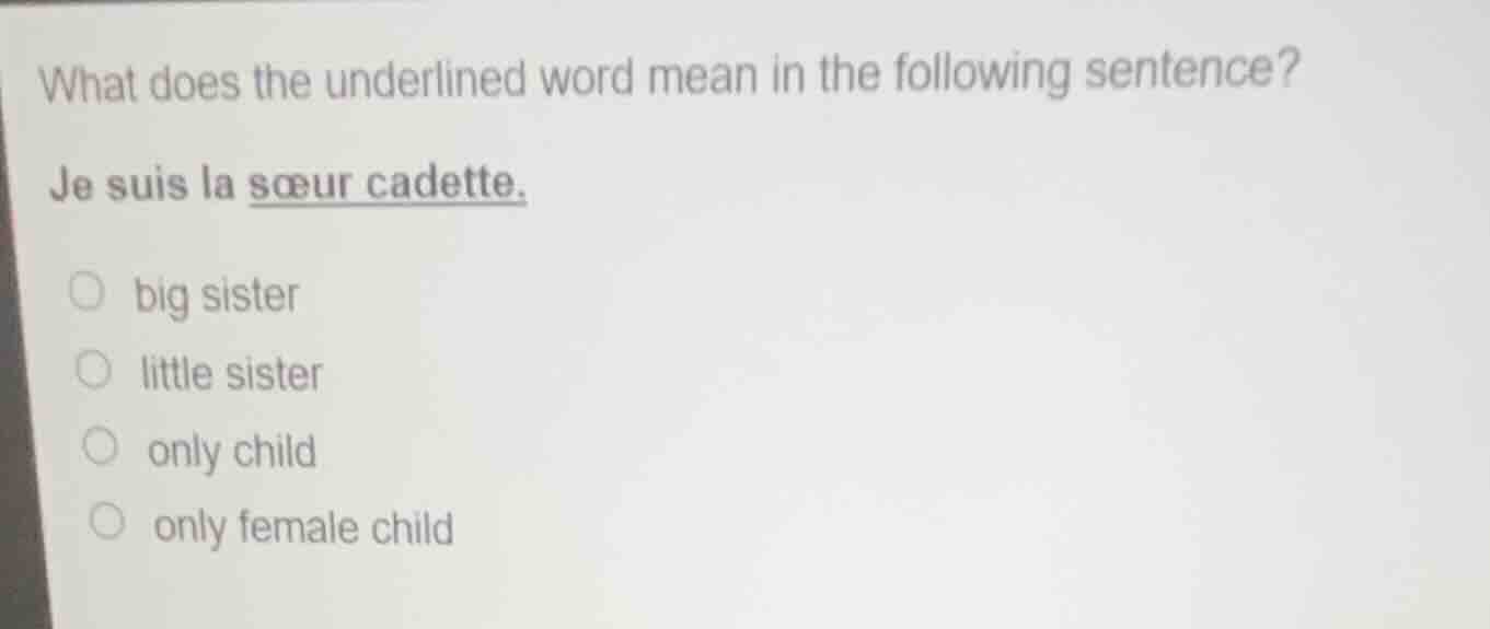 what does the underlined word mean in the following sentence? je suis l…