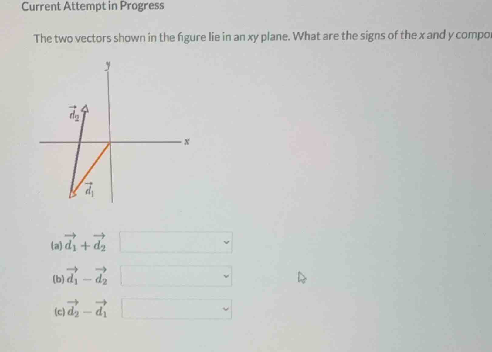 current attempt in progress the two vectors shown in the figure lie in …