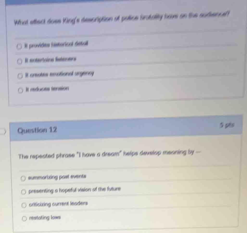 what effect does king’s description of police brutality have on the aud…