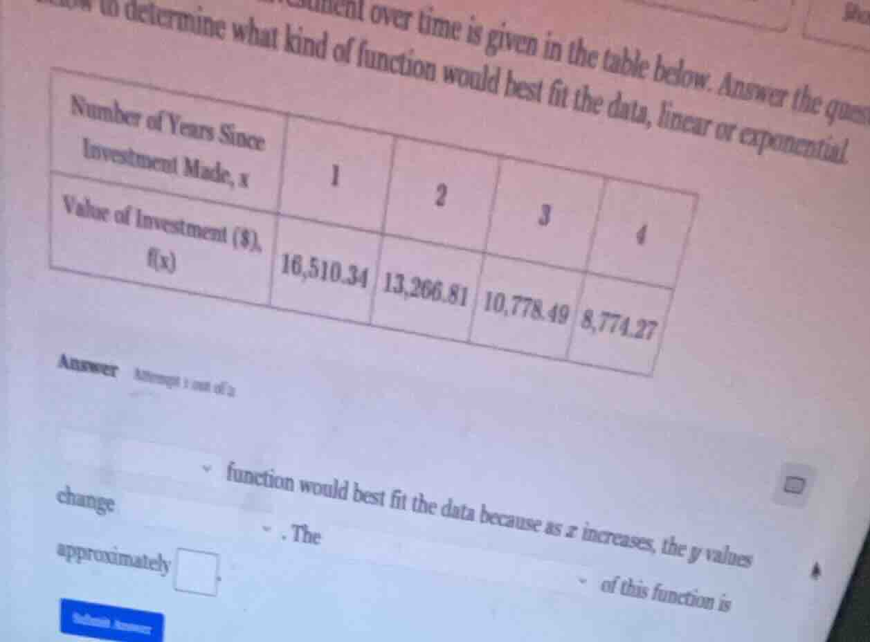 over time is given in the table below. answer the ques to determine wha…