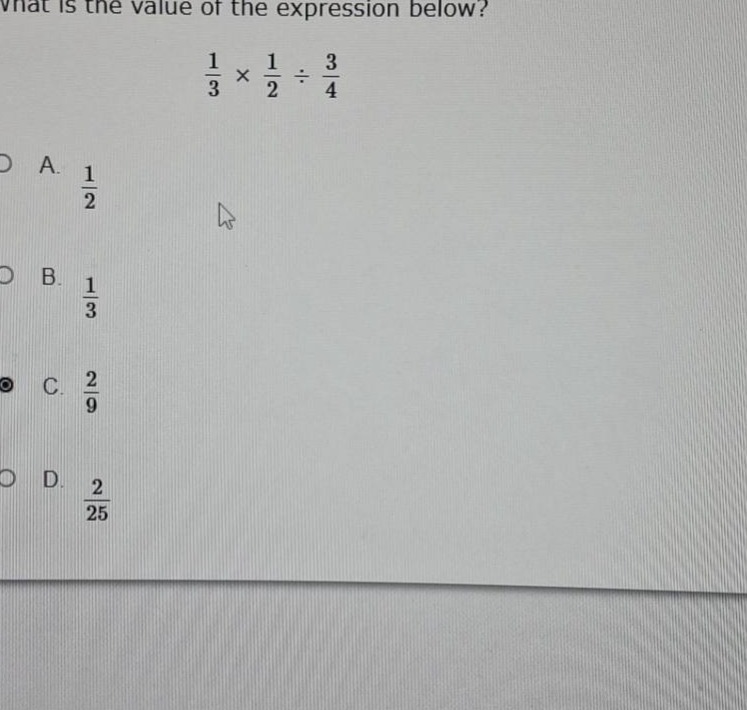 what is the value of the expression below? (\frac{1}{3} \times \frac{1}…