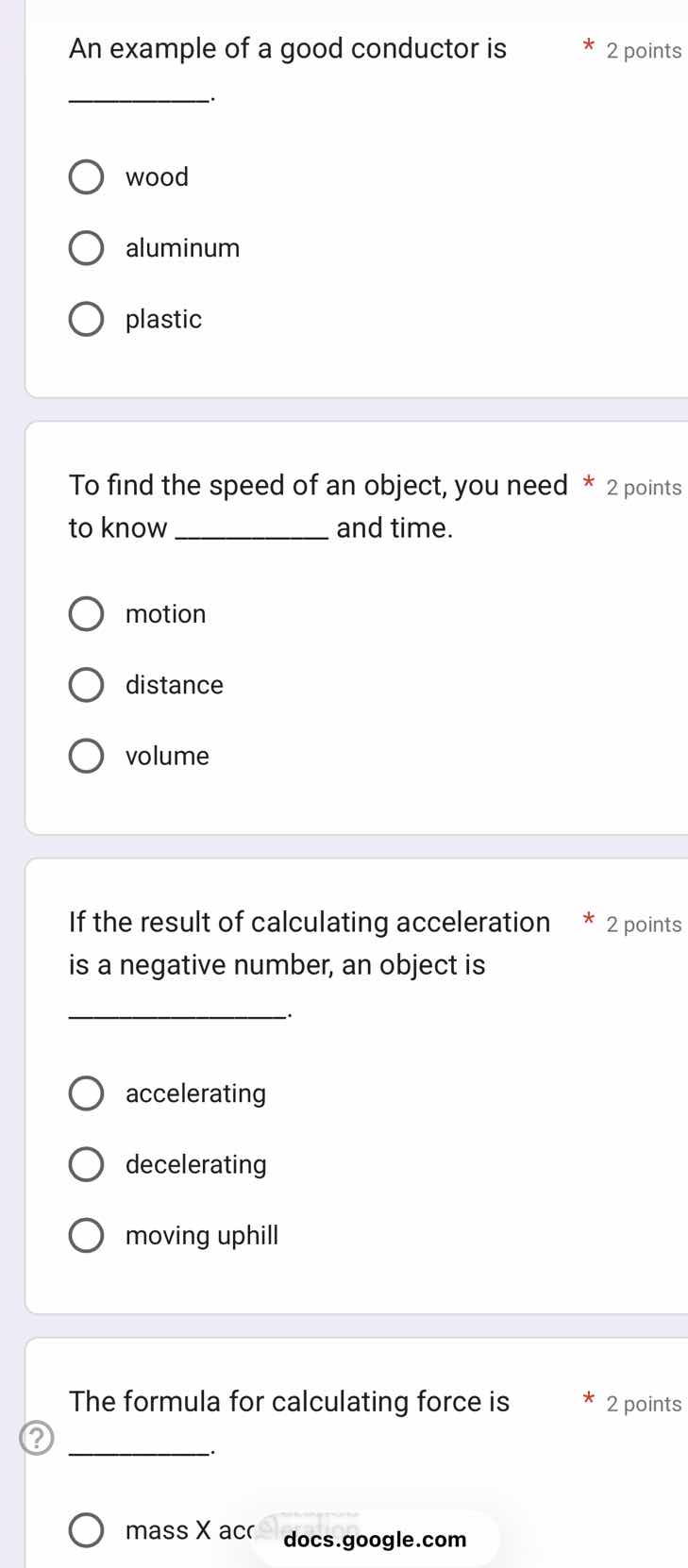 an example of a good conductor is _______. wood aluminum plastic to fin…