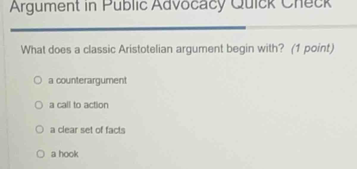 argument in public advocacy quick check what does a classic aristotelia…