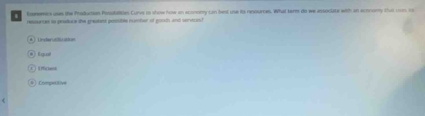 3 economics uses the production possibilities curve to show how an econ…