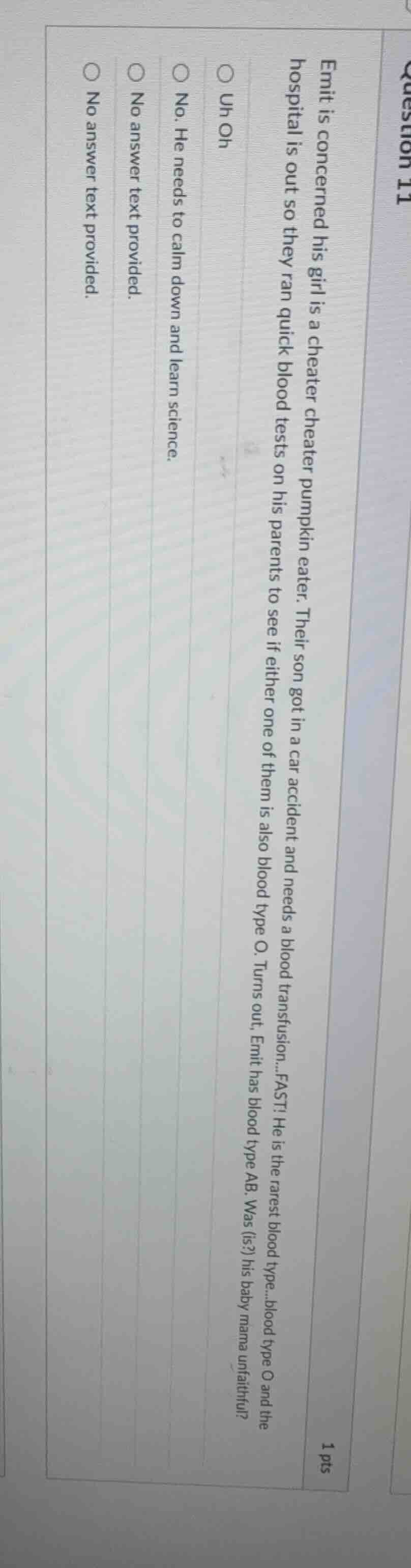 emit is concerned his girl is a cheater cheater pumpkin eater. their so…