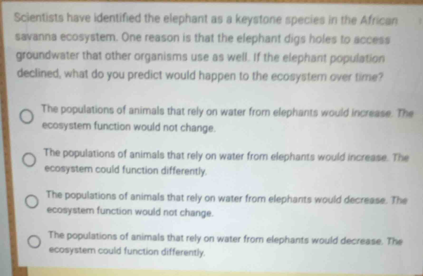 scientists have identified the elephant as a keystone species in the af…