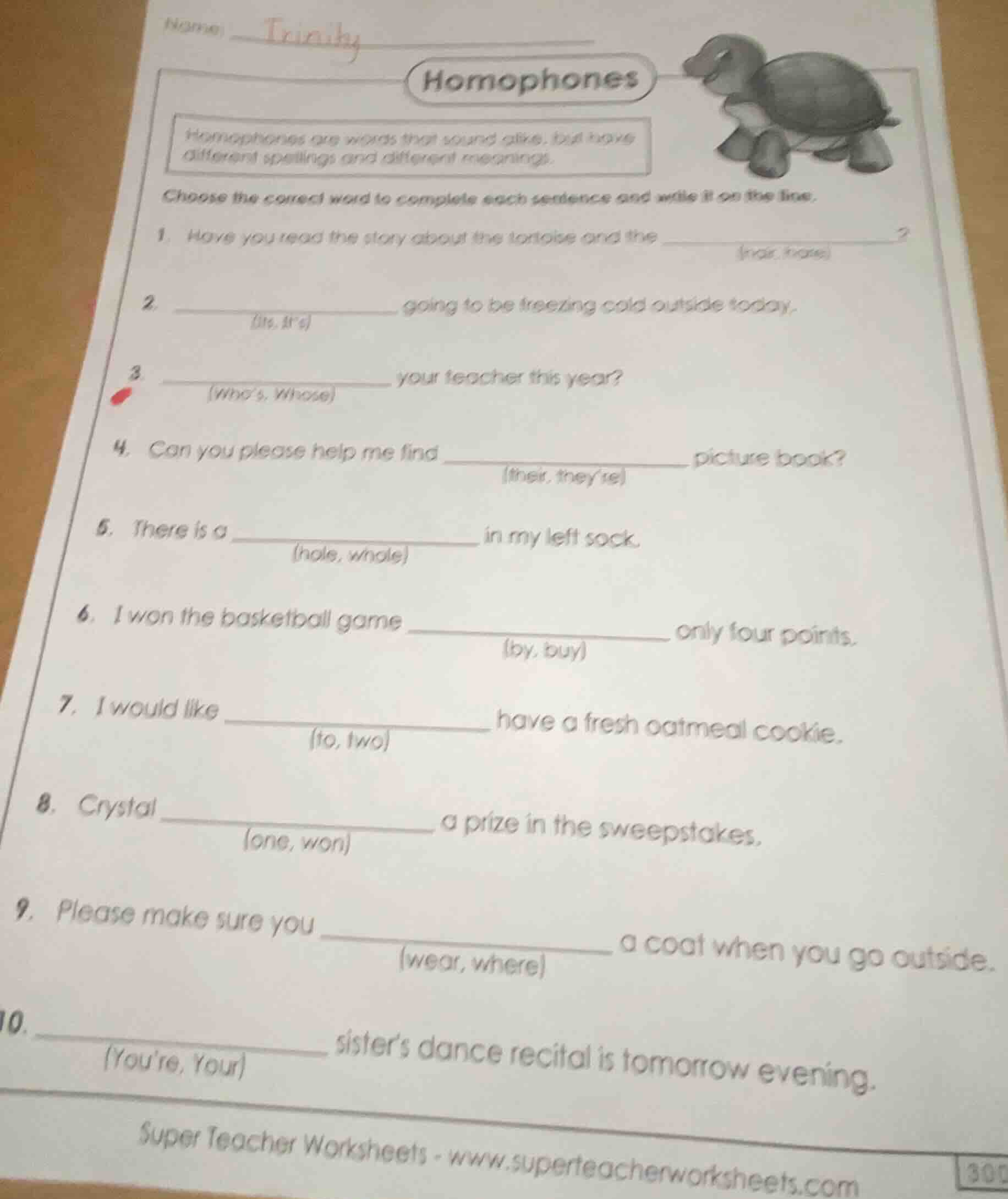 name: trinity homophones homophones are words that sound alike, but hav…