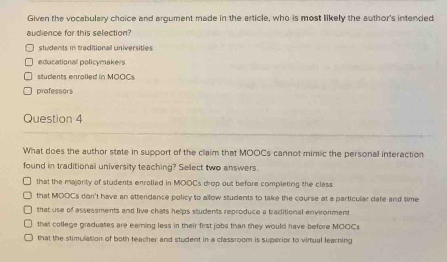 given the vocabulary choice and argument made in the article, who is mo…