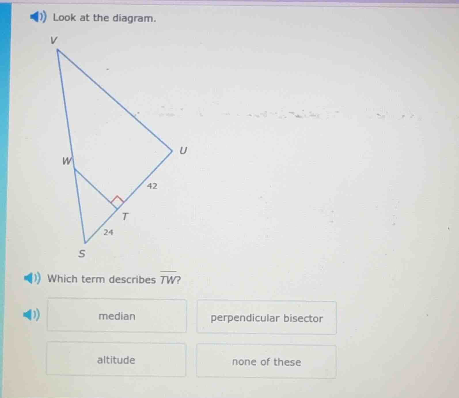look at the diagram. which term describes \\(\\overline{tw}\\)? median …