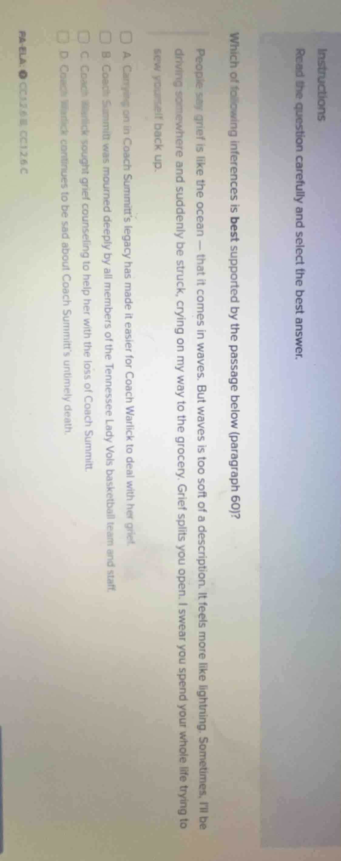 instructions read the question carefully and select the best answer. wh…
