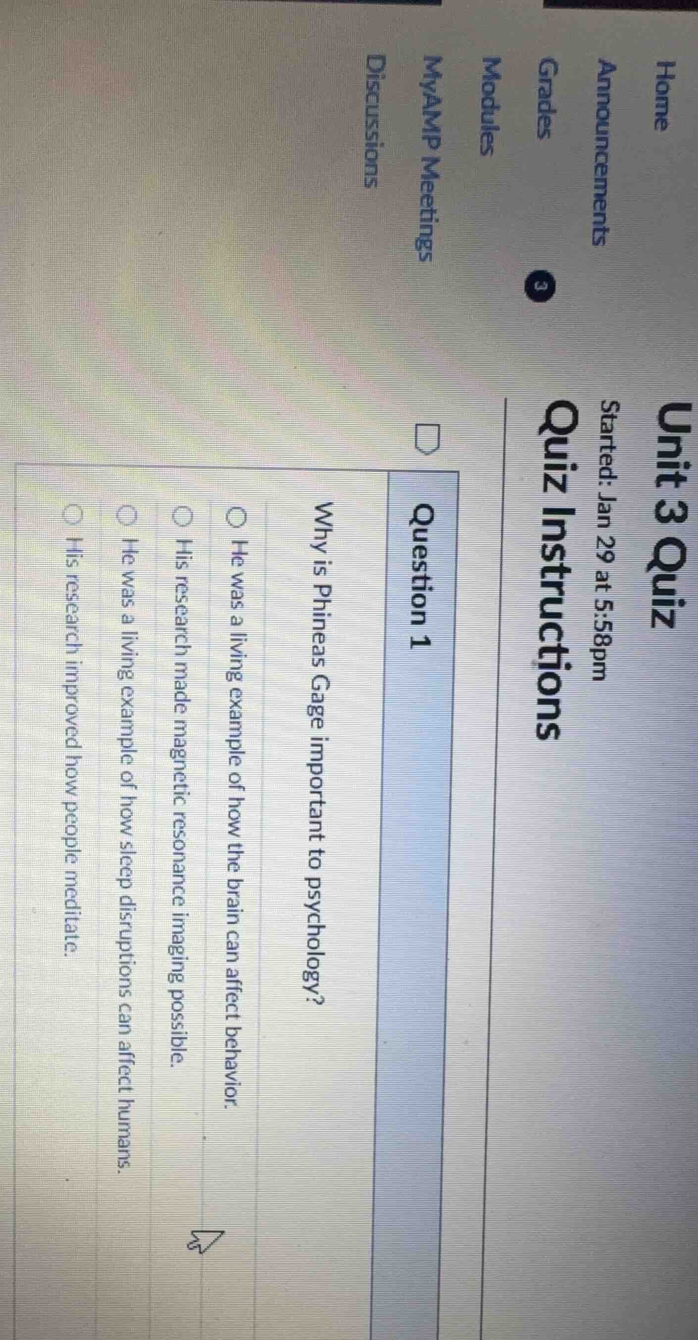 unit 3 quiz started: jan 29 at 5:58pm quiz instructions question 1 why …