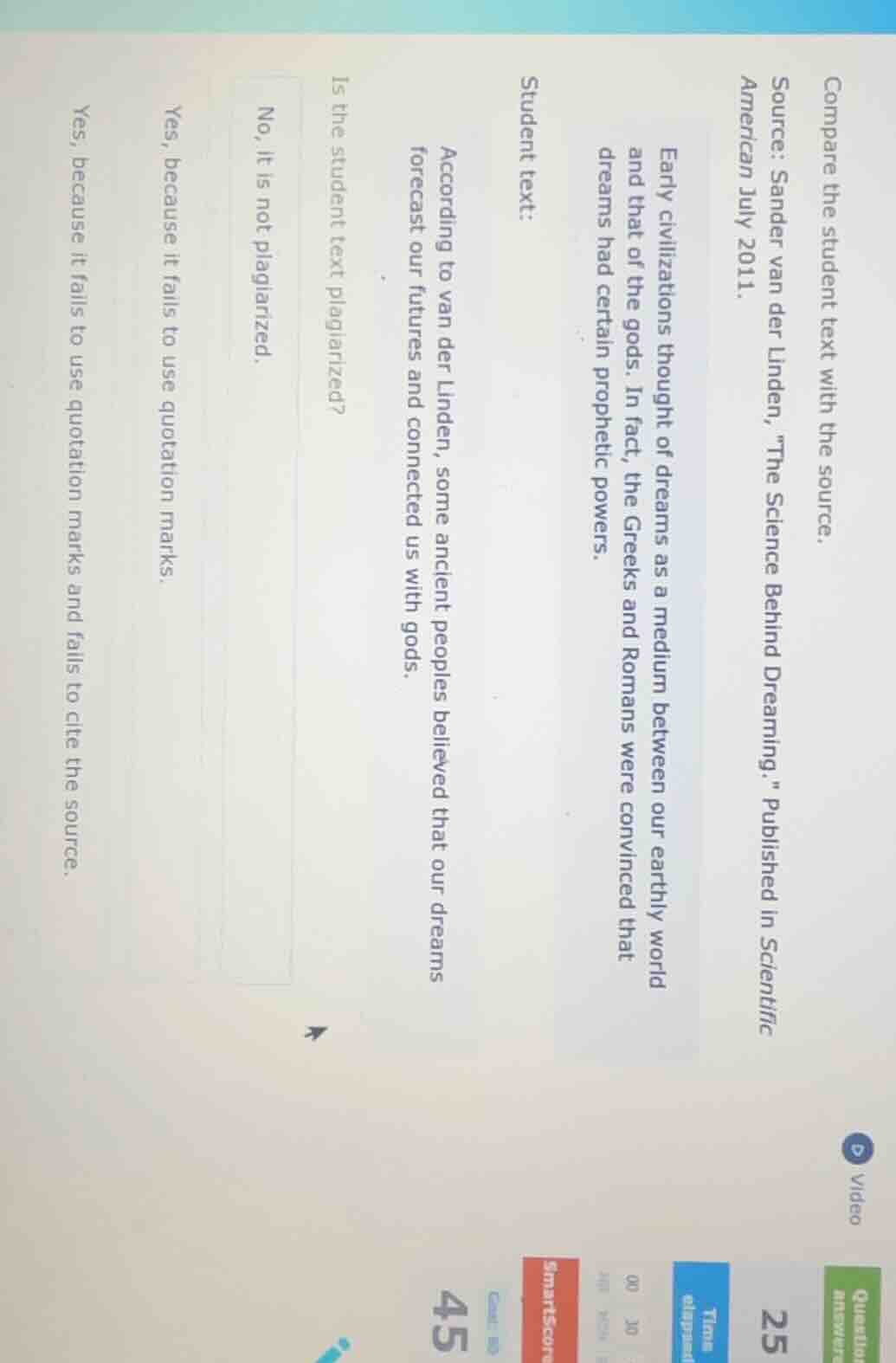 compare the student text with the source. source: sander van der linden…
