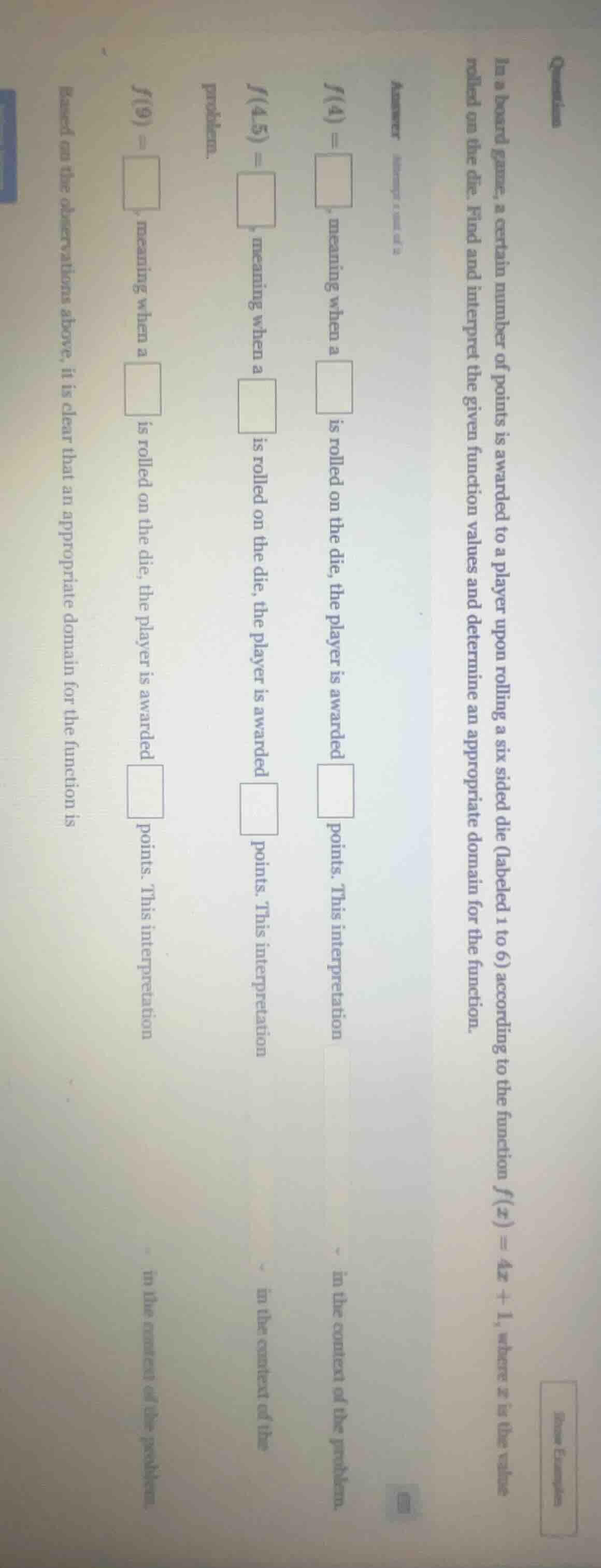 in a board game, a certain number of points is awarded to a player upon…