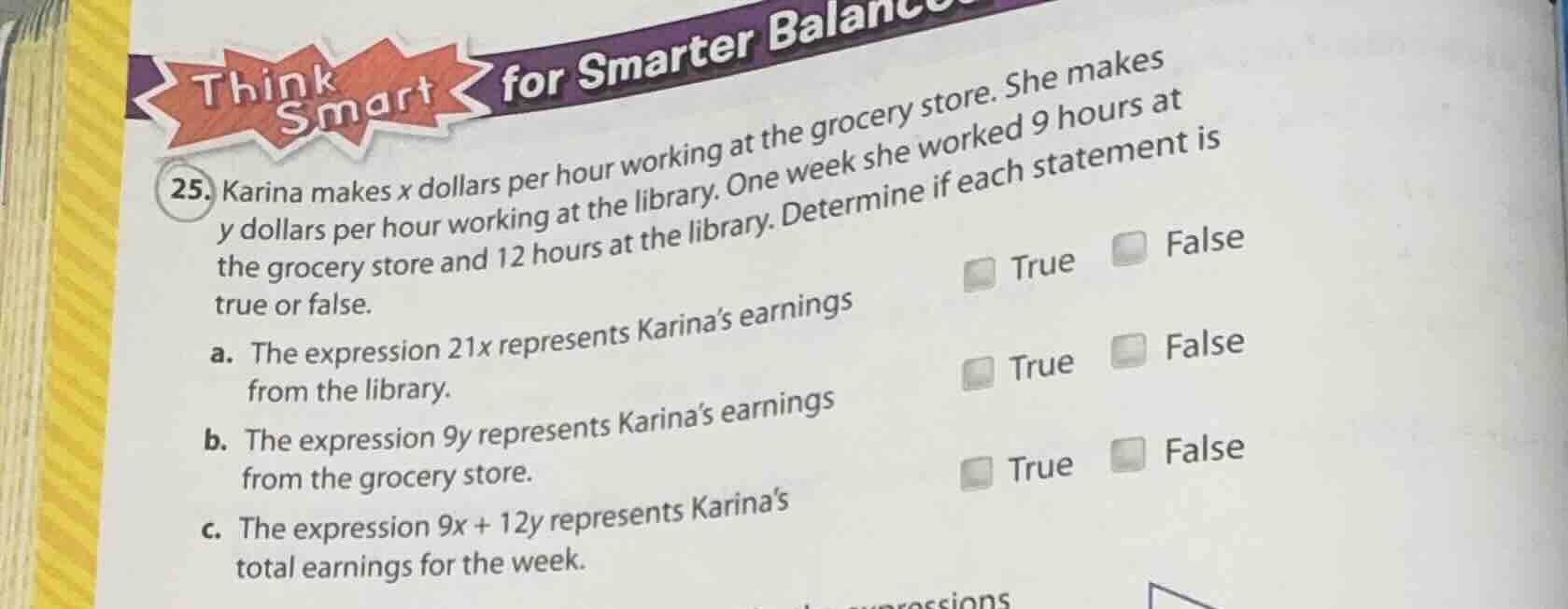 25. karina makes x dollars per hour working at the grocery store. she m…