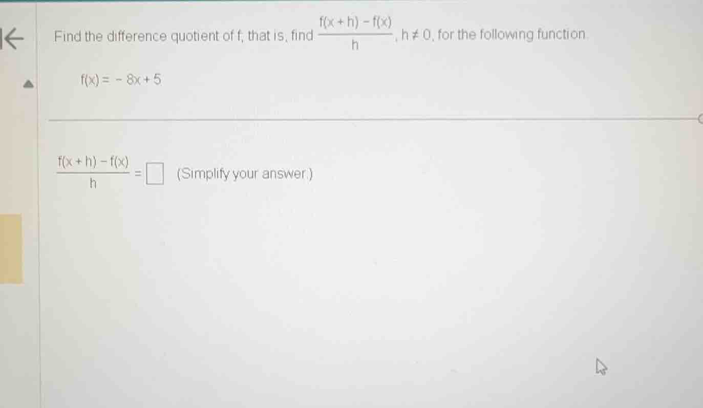 find the difference quotient of f, that is, find \\(\\frac{f(x + h) - f…