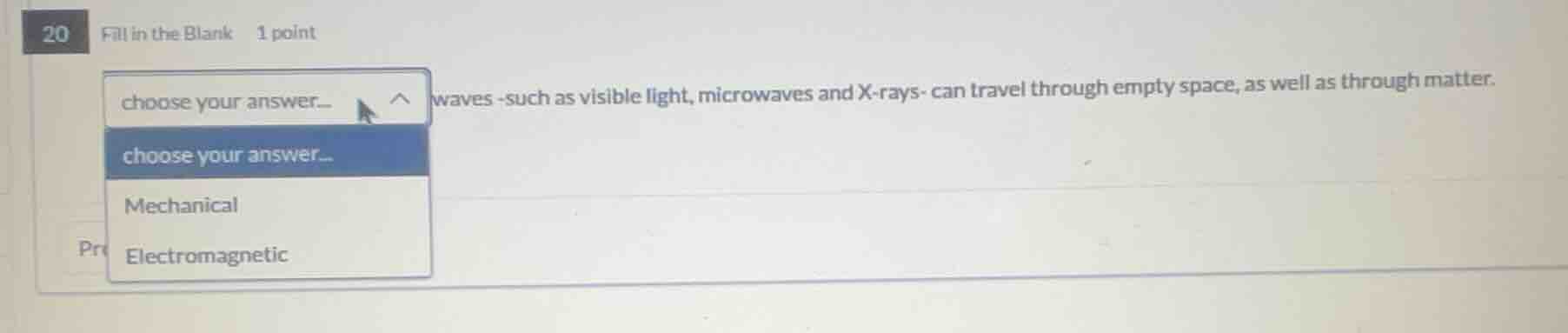 waves -such as visible light, microwaves and x - rays- can travel throu…