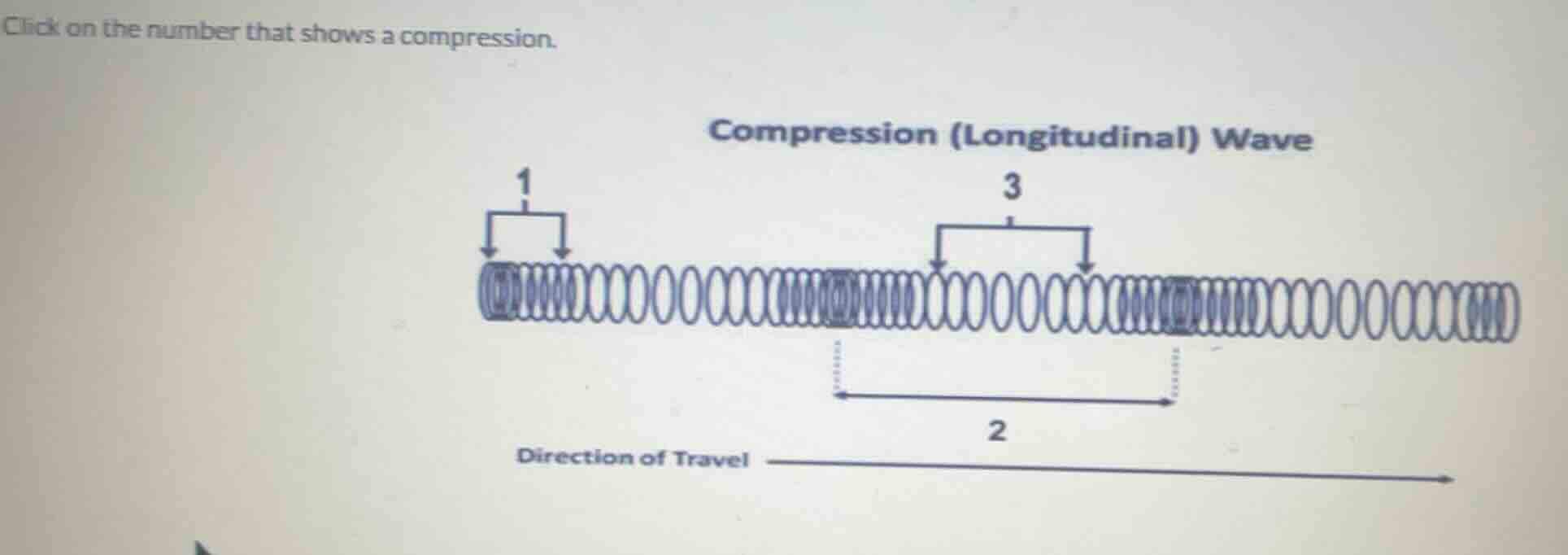 click on the number that shows a compression. compression (longitudinal…