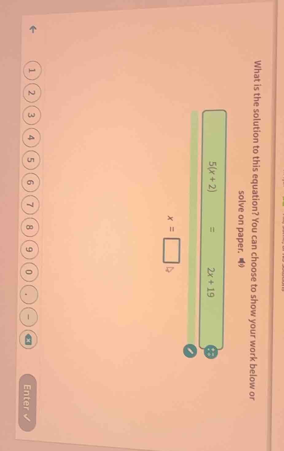 what is the solution to this equation? you can choose to show your work…