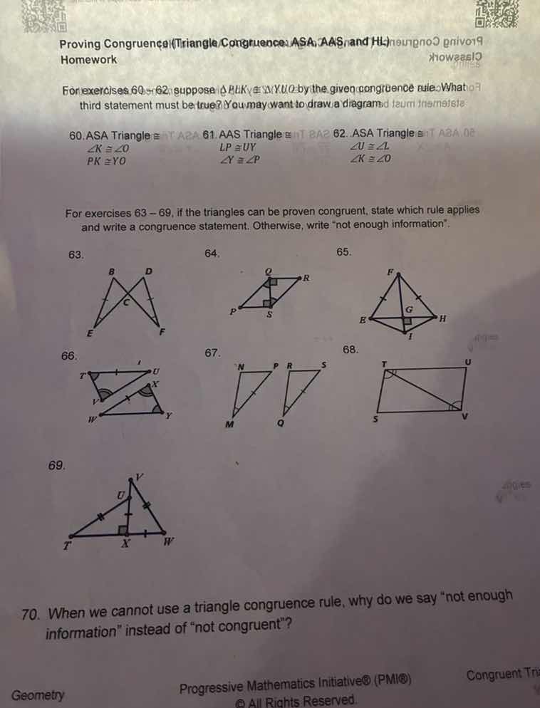 proving congruence (triangle congruence: asa, aas, and hl)\ homework\ \…