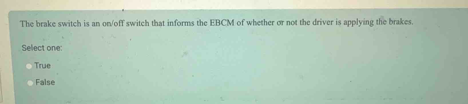 the brake switch is an on/off switch that informs the ebcm of whether o…