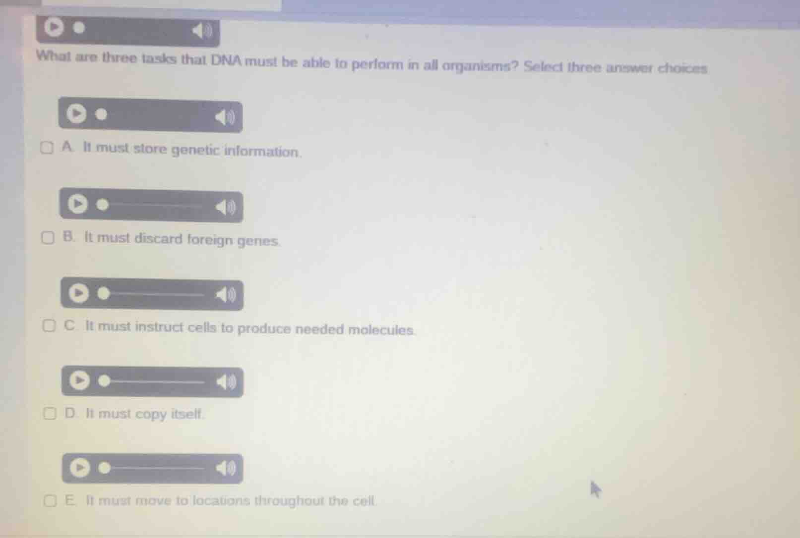 what are three tasks that dna must be able to perform in all organisms?…