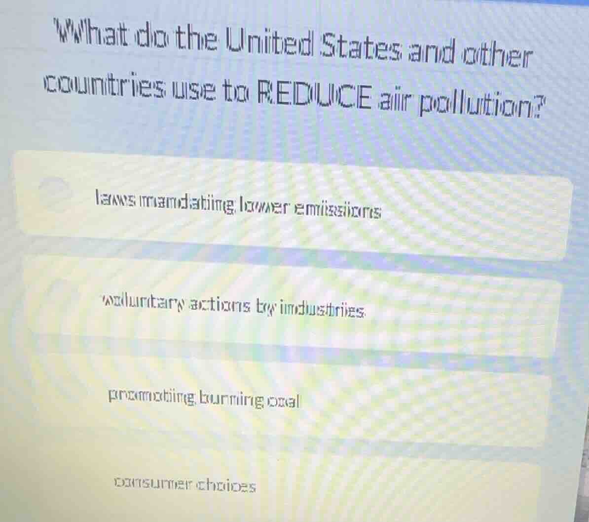 what do the united states and other countries use to reduce air polluti…