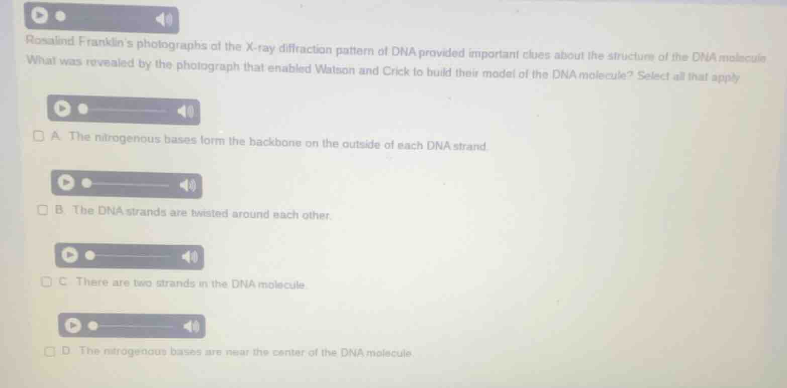 rosalind franklins photographs of the x - ray diffraction pattern of dn…