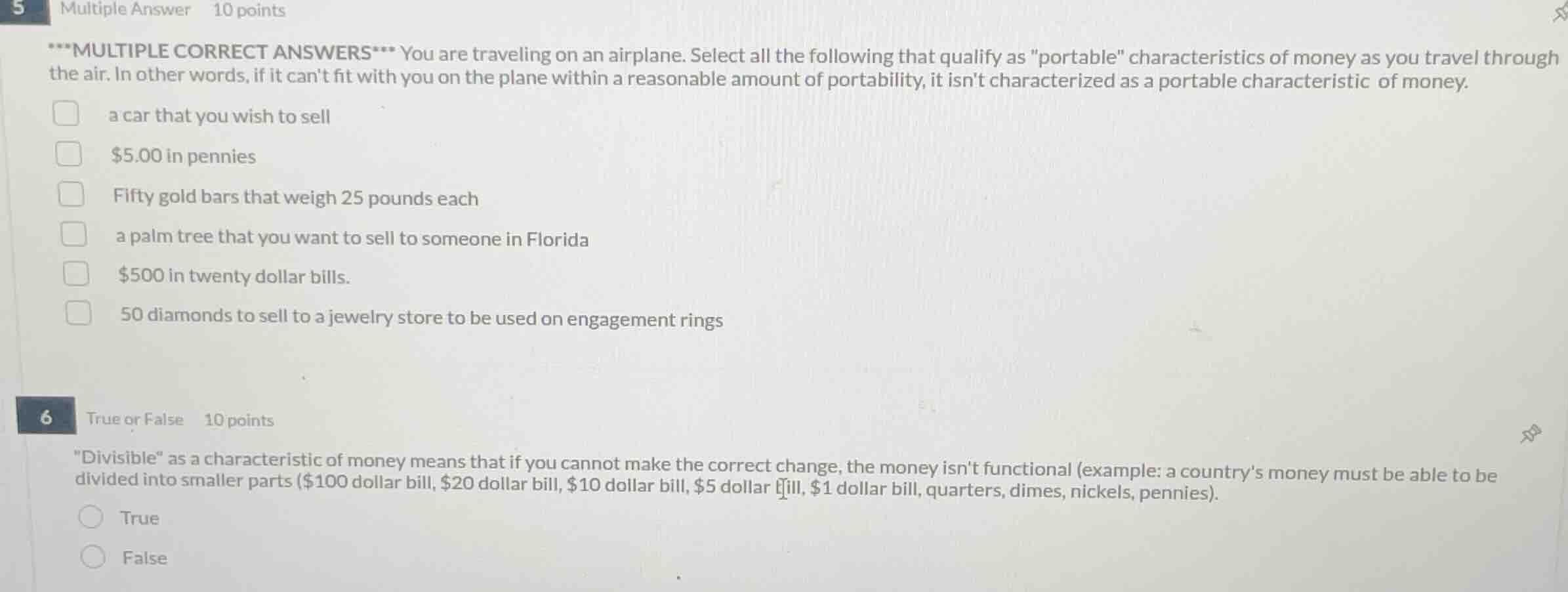 5 multiple answer 10 points ***multiple correct answers*** you are trav…