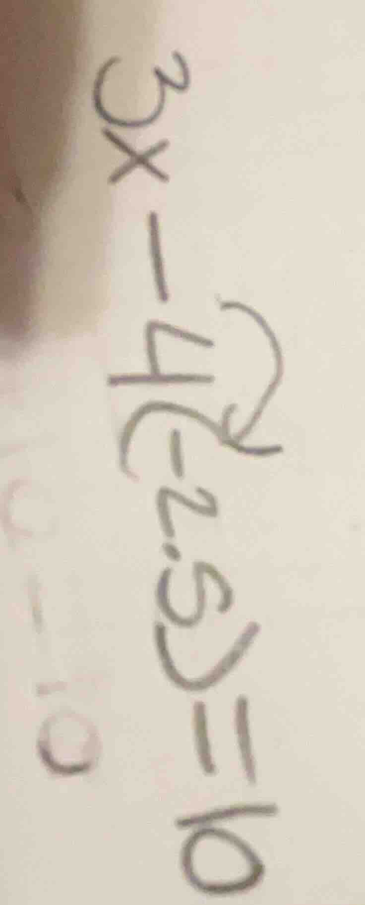 3x - 4(2.5) = 10