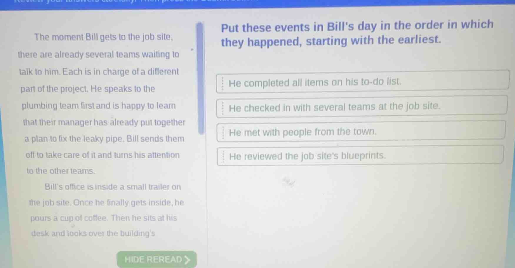 the moment bill gets to the job site, there are already several teams w…