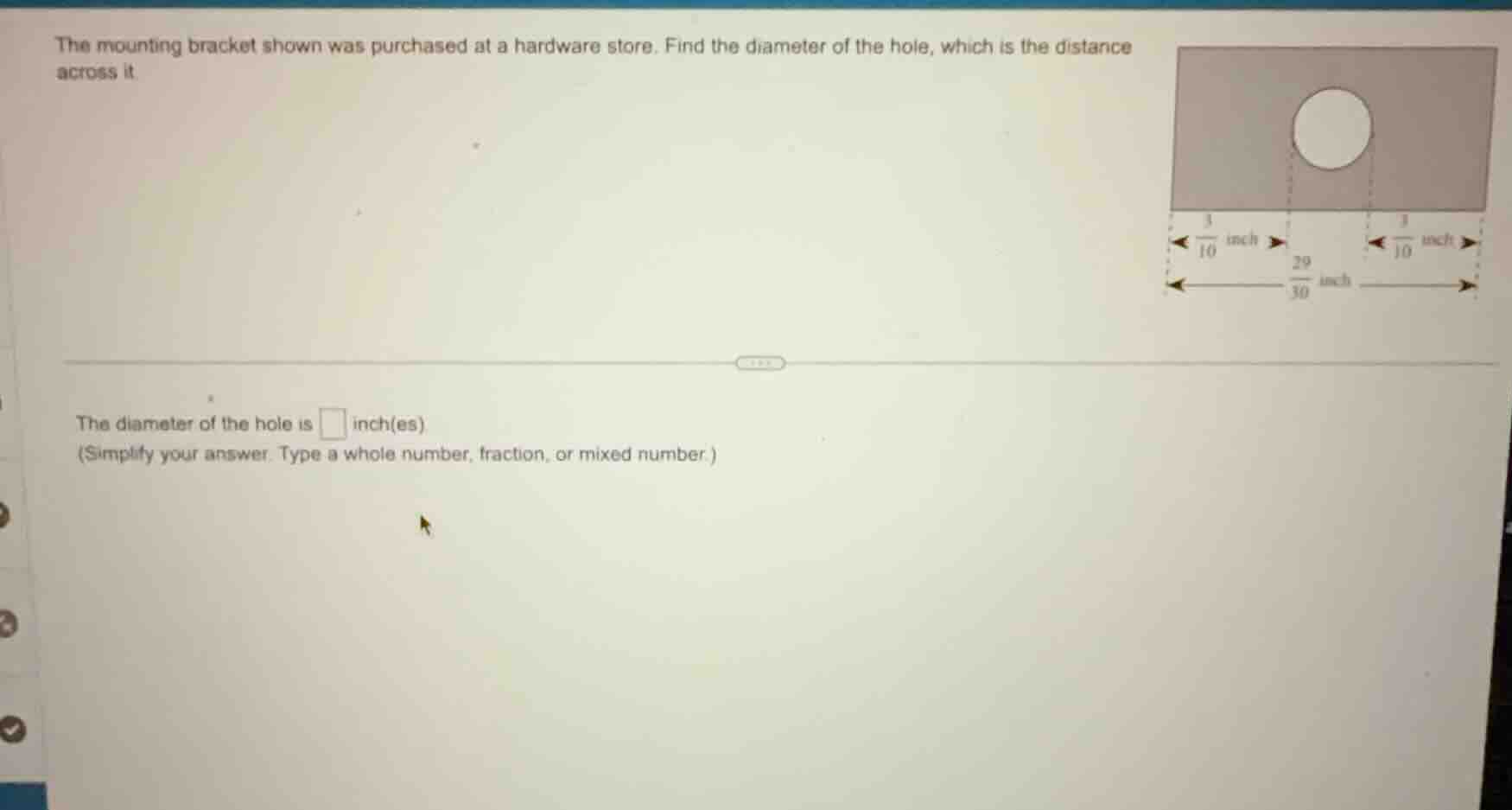 the mounting bracket shown was purchased at a hardware store. find the …