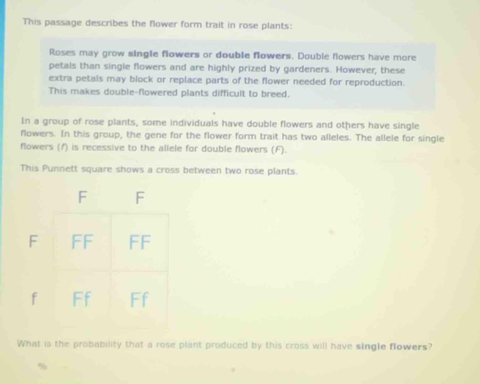 this passage describes the flower form trait in rose plants: roses may …