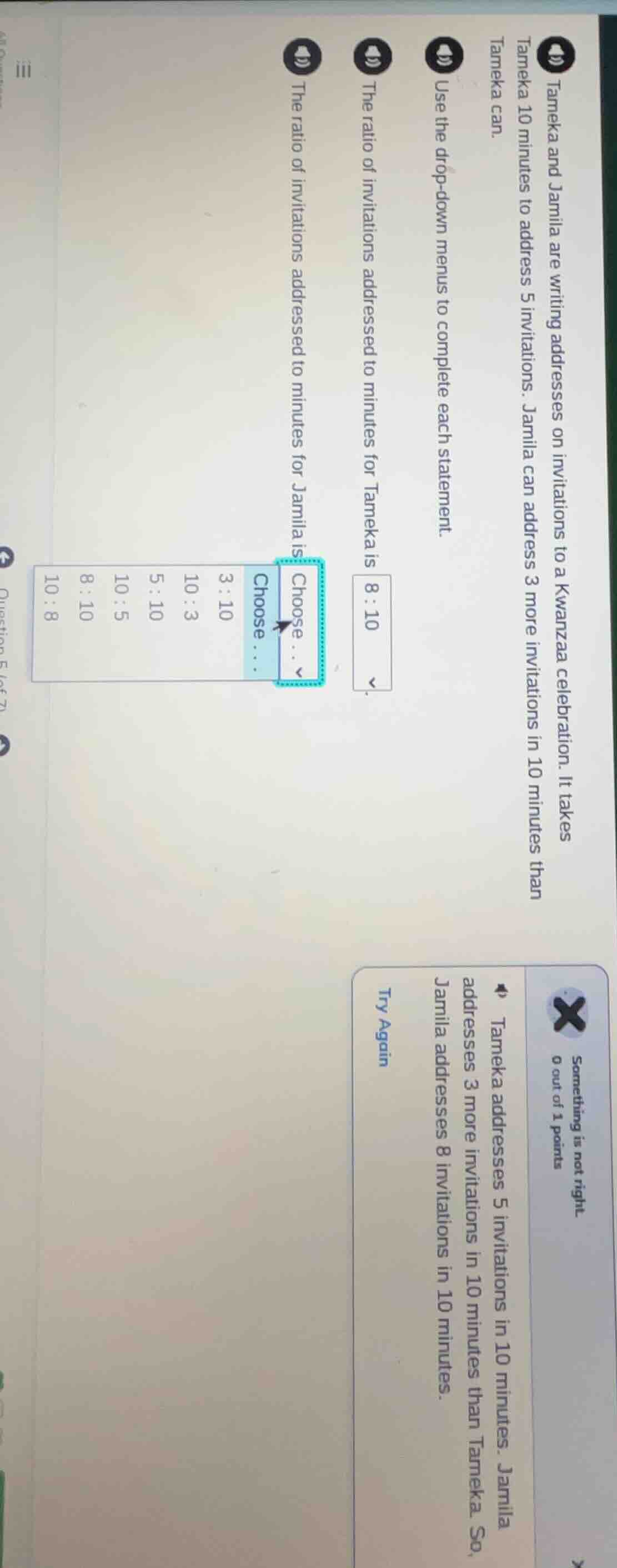 tameka and jamila are writing addresses on invitations to a kwanzaa cel…