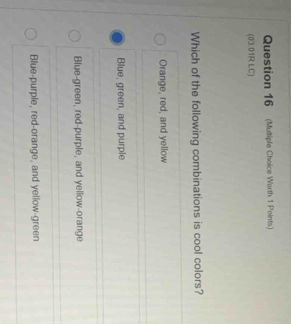 question 16 (multiple choice worth 1 points) (03.01 rlc) which of the f…